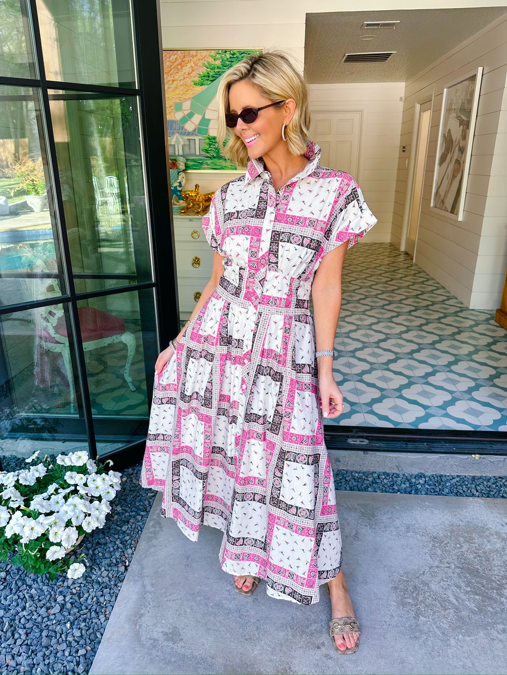 THE MONTAUK MIDI DRESS - PINK