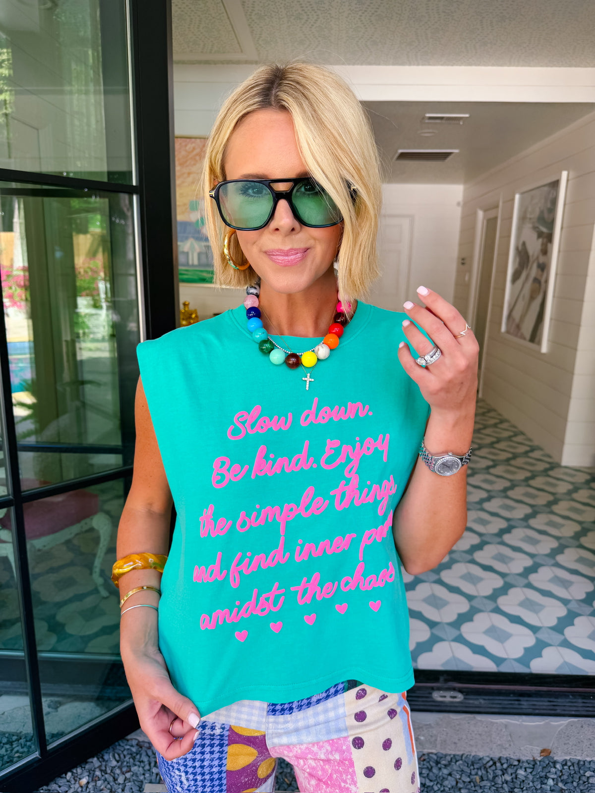 SIMPLE THINGS MUSCLE TEE - TEAL