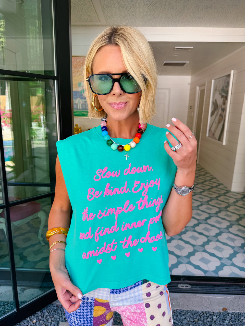 SIMPLE THINGS MUSCLE TEE - TEAL