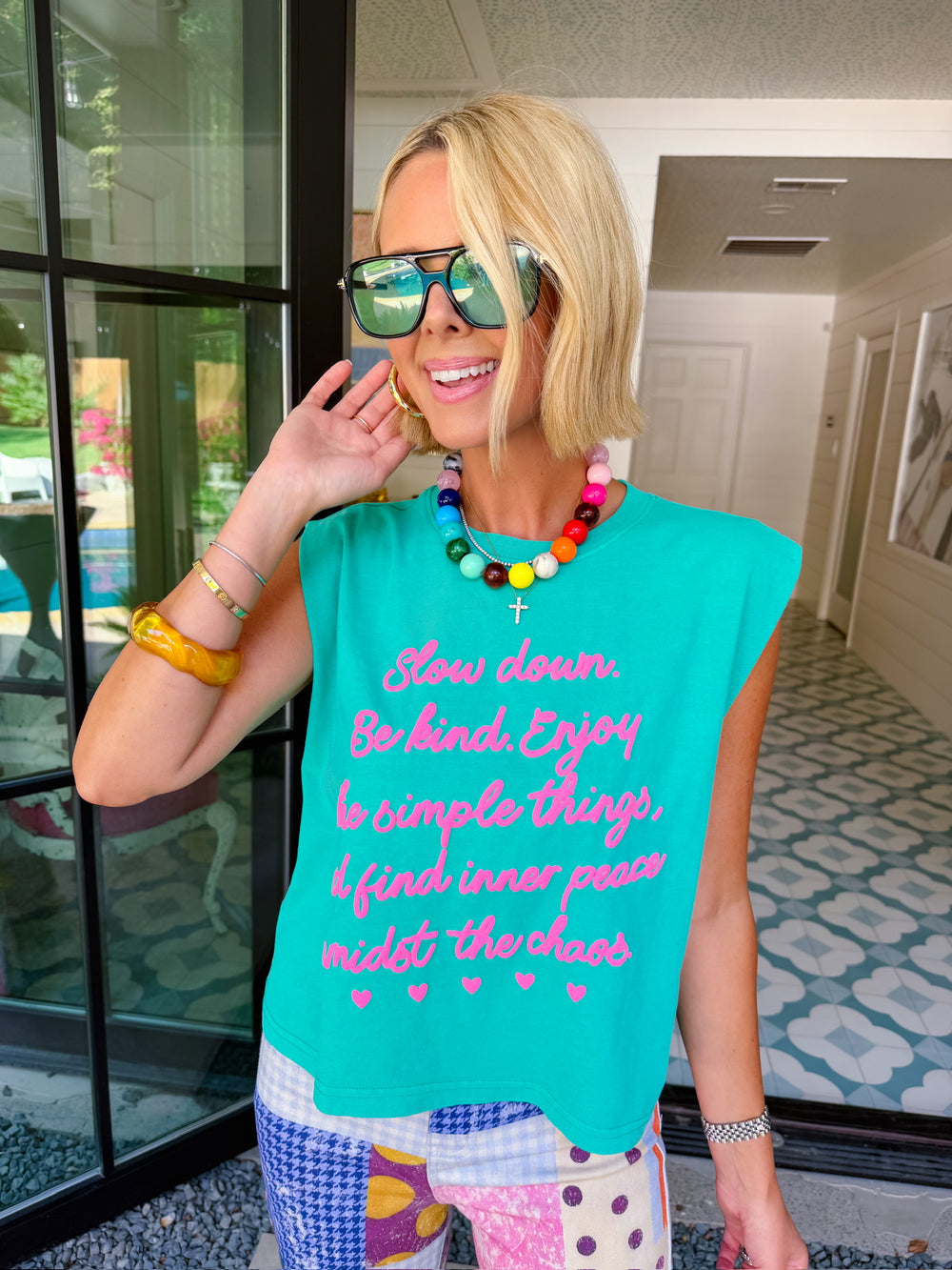 SIMPLE THINGS MUSCLE TEE - TEAL