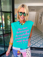 SIMPLE THINGS MUSCLE TEE - TEAL