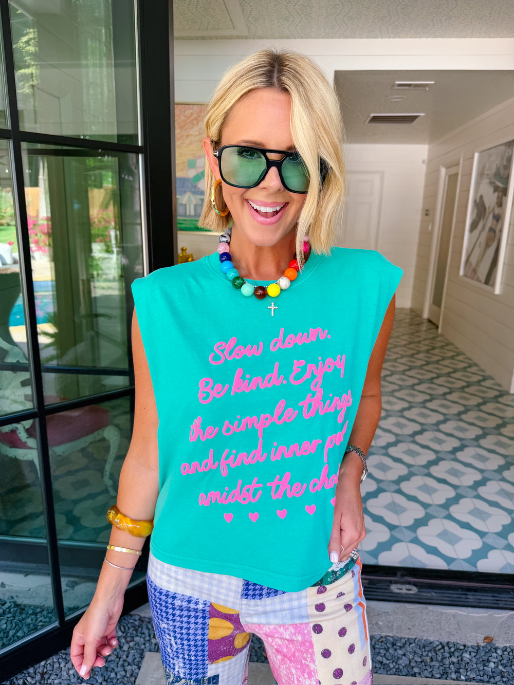 SIMPLE THINGS MUSCLE TEE - TEAL