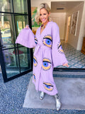 ALL SEEING EYE KIMONO - PURPLE