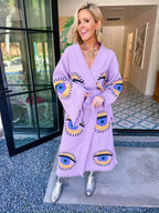 ALL SEEING EYE KIMONO - PURPLE