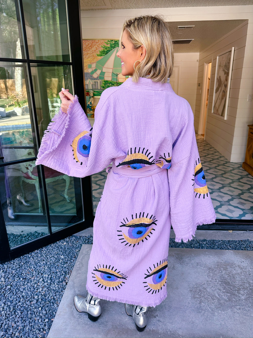 ALL SEEING EYE KIMONO - PURPLE
