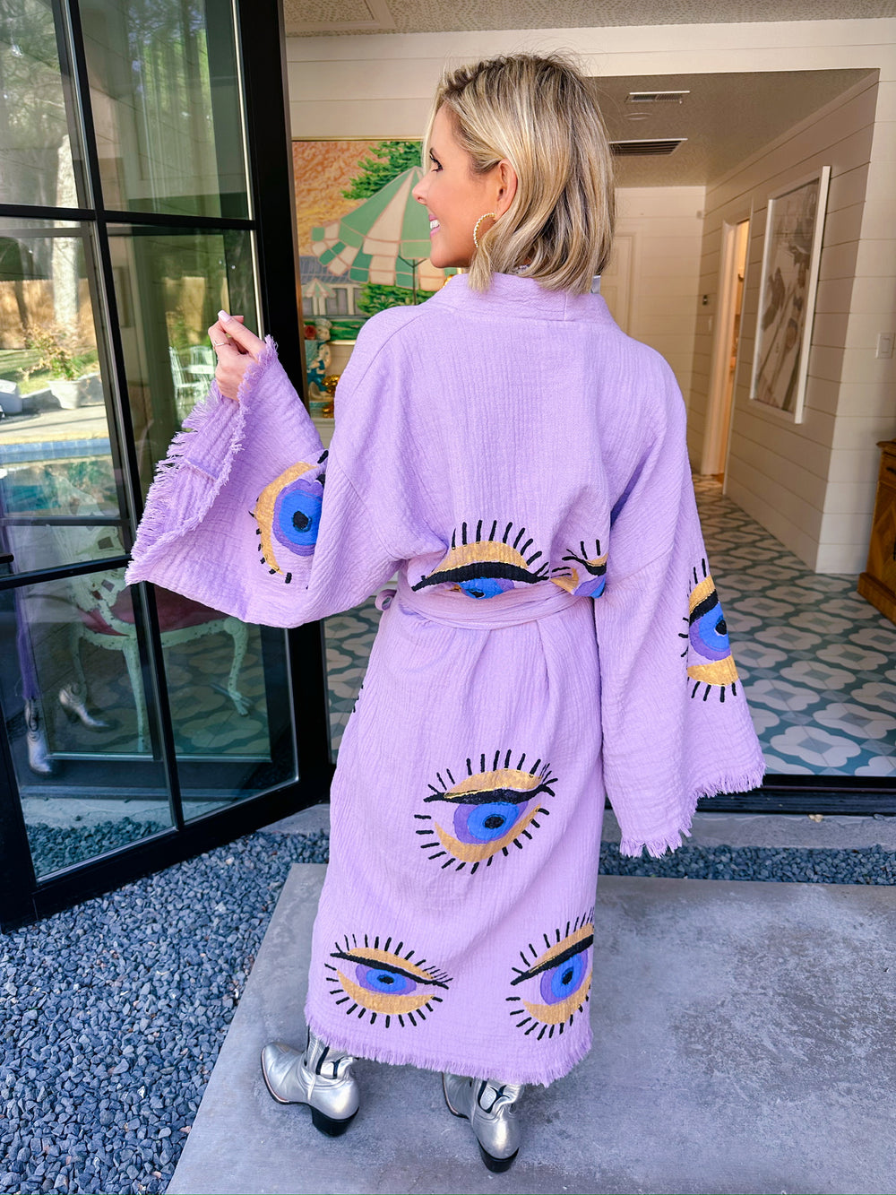 ALL SEEING EYE KIMONO - PURPLE