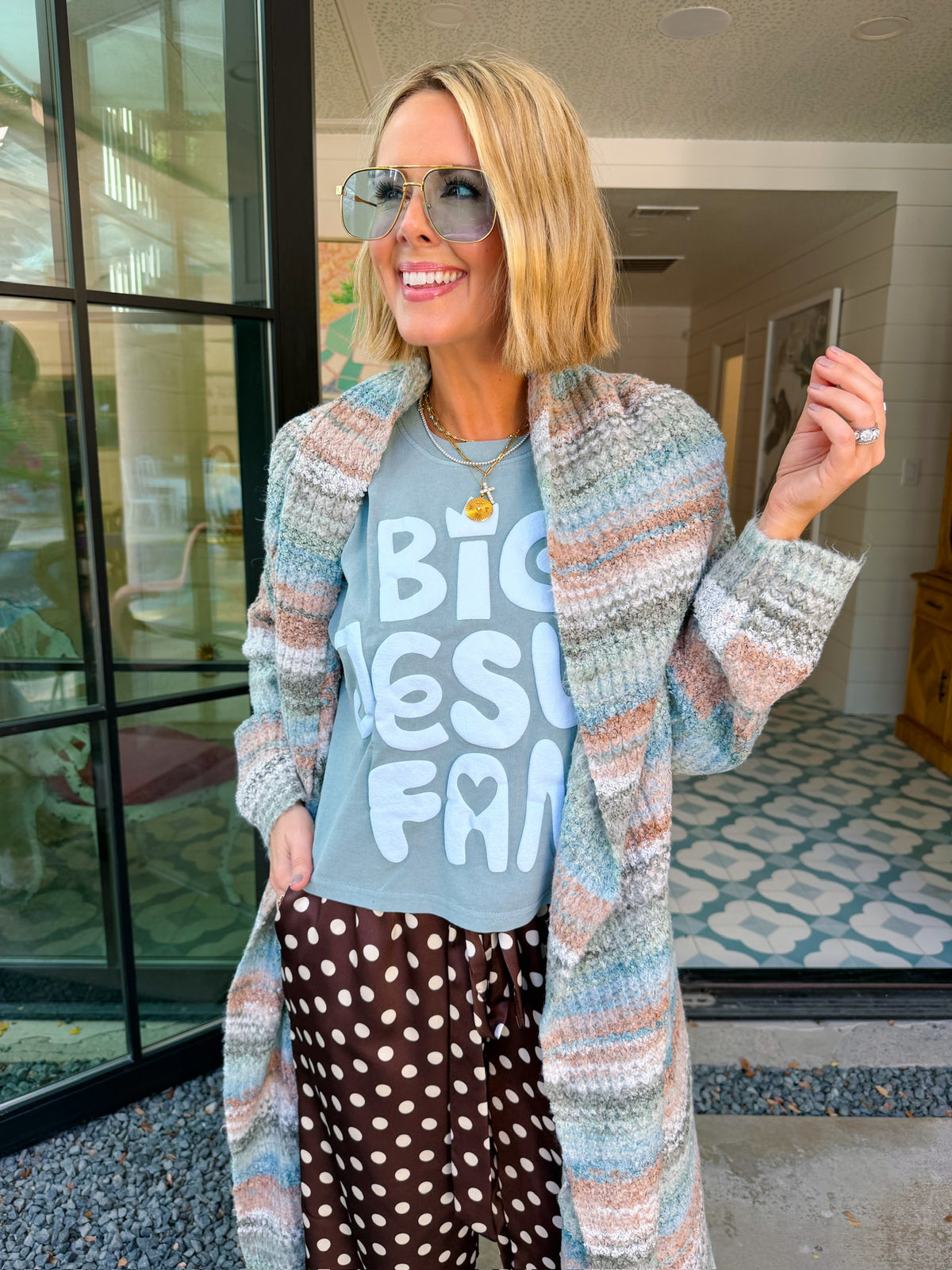 CHASING NEW HORIZONS STRIPE HOODED COATIGAN