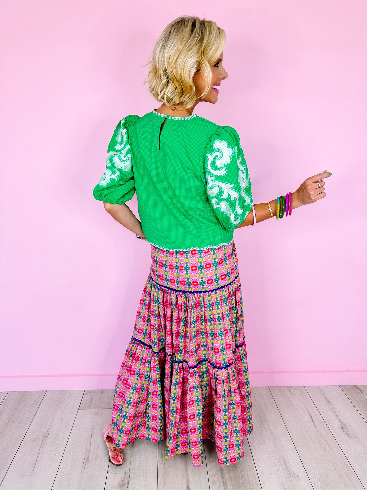 MOROCCAN MAXI SKIRT - PINK