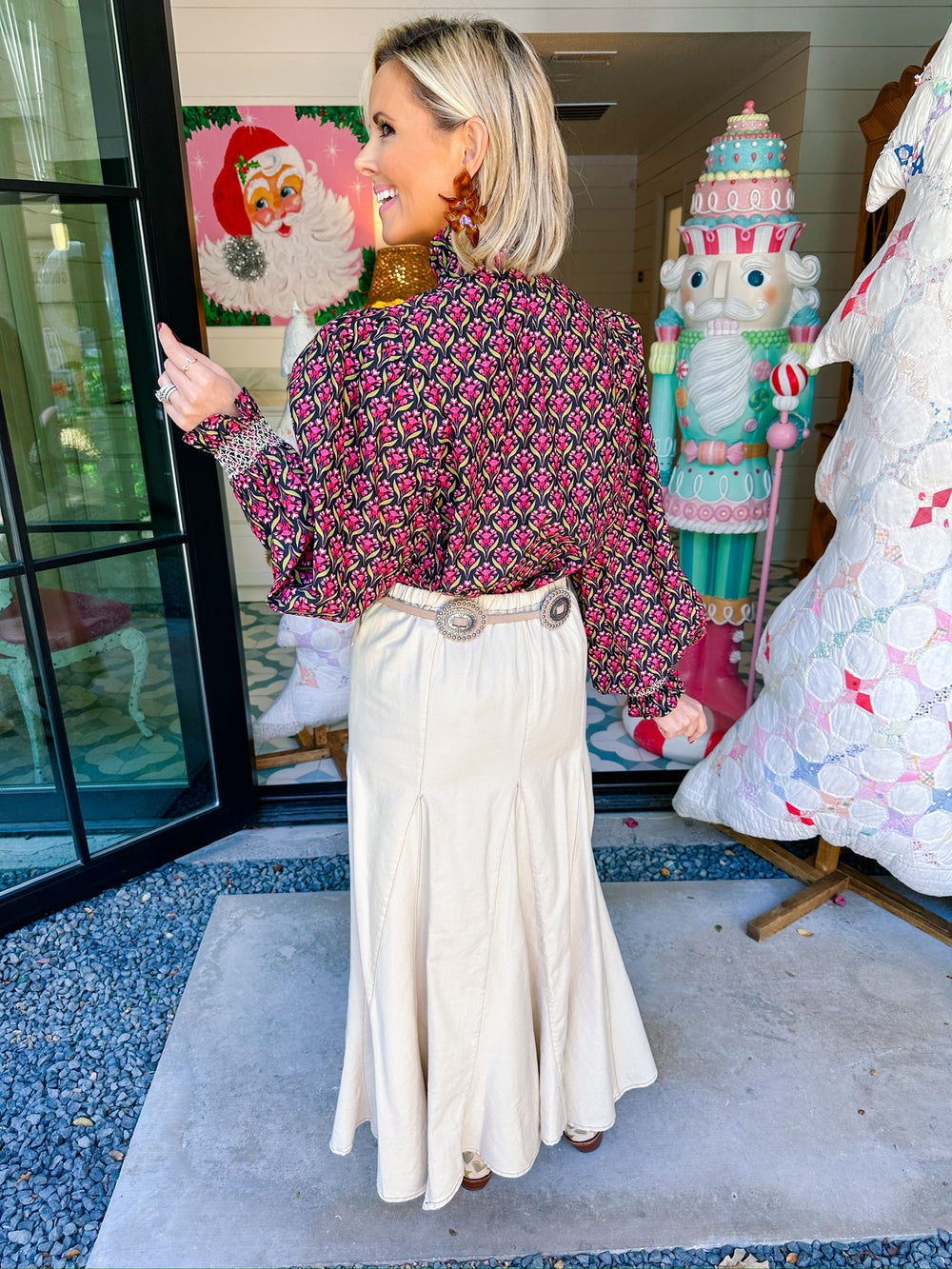 ROPE YOU IN CONCHO BELT - CREAM