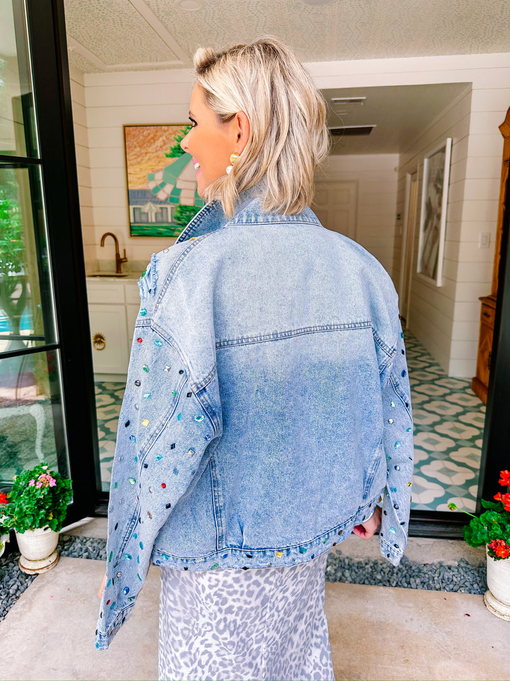 BEJEWELED DENIM JACKET