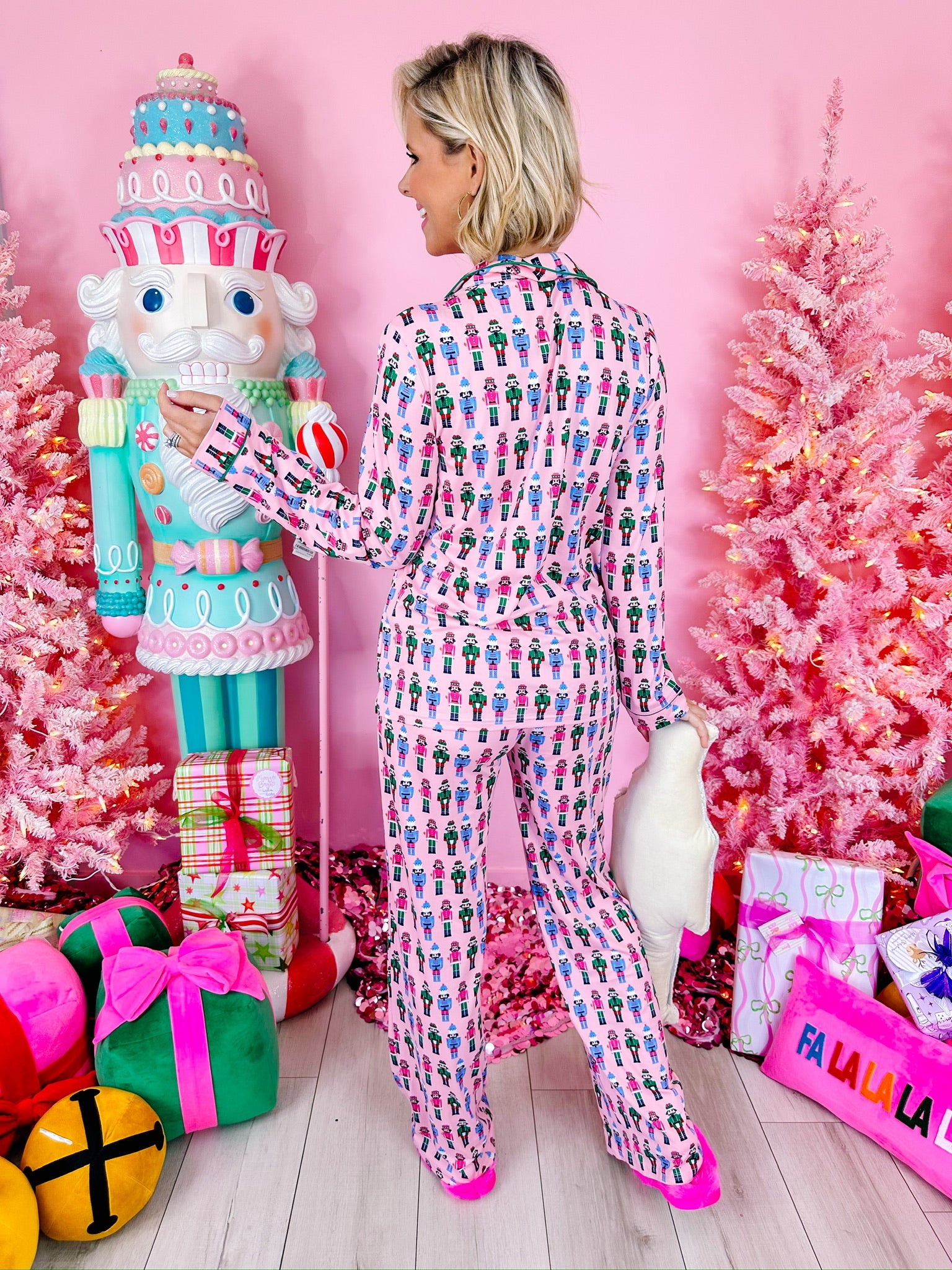 NUTCRACKER MARCH PJ PANTS - PINK