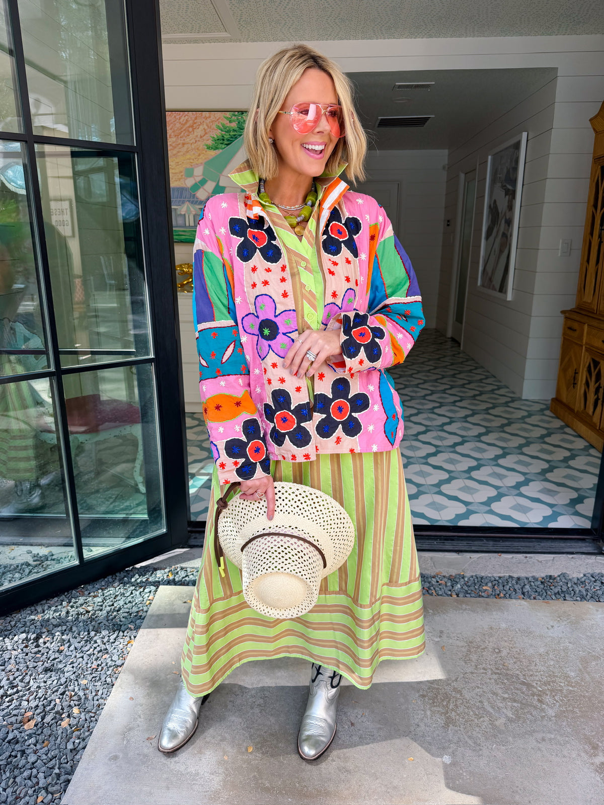 HEIDI COLORBLOCK FLORAL JACKET