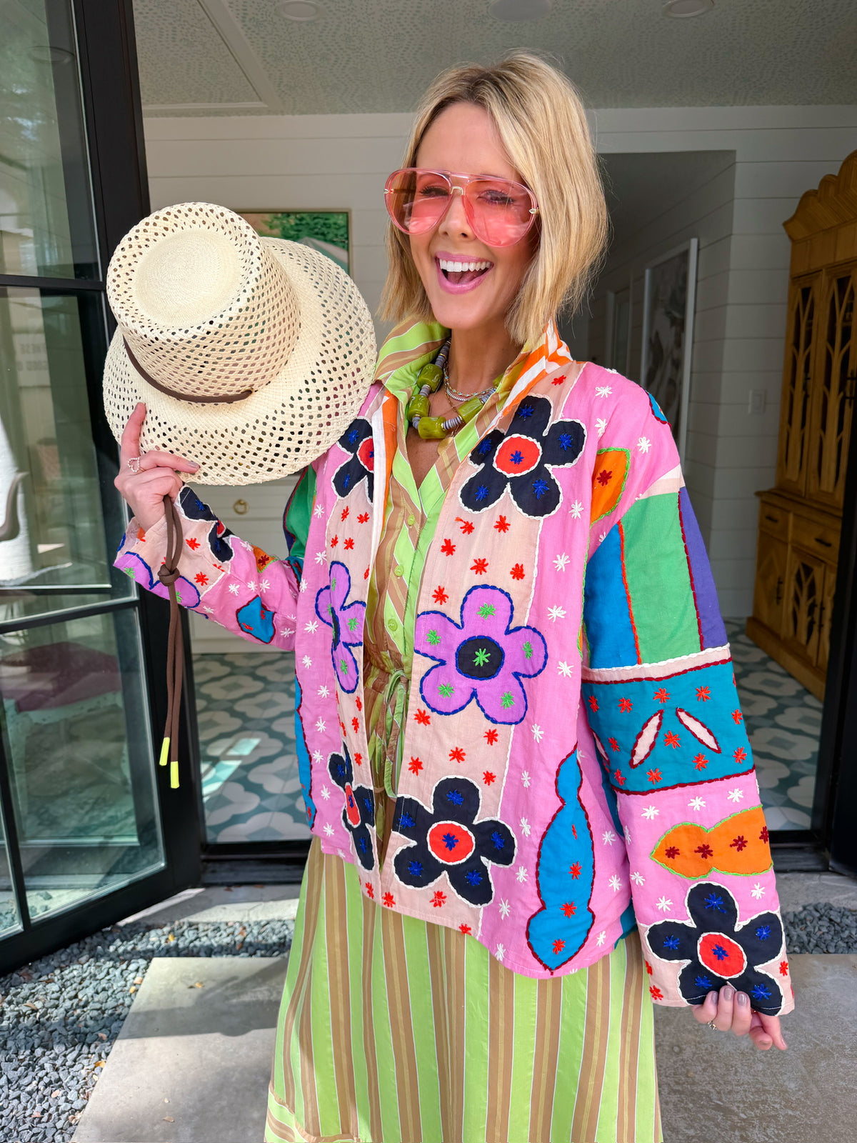 HEIDI COLORBLOCK FLORAL JACKET