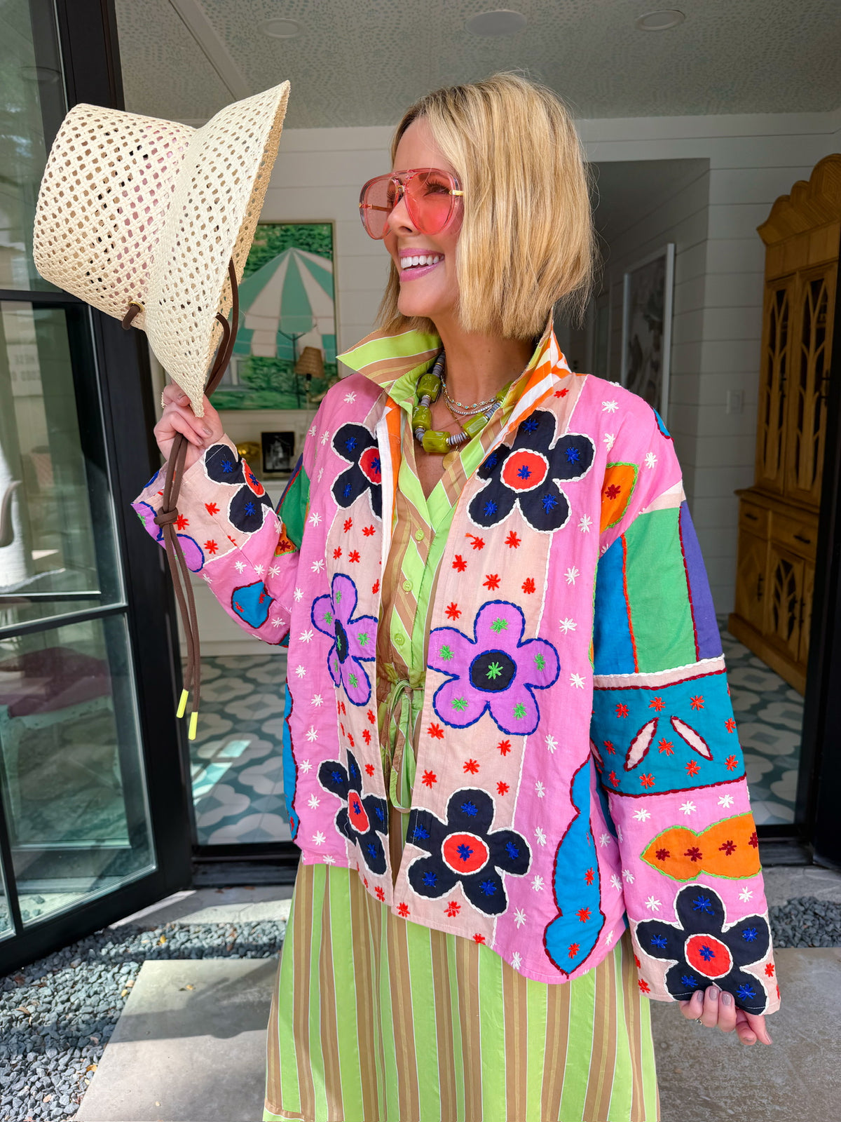 HEIDI COLORBLOCK FLORAL JACKET