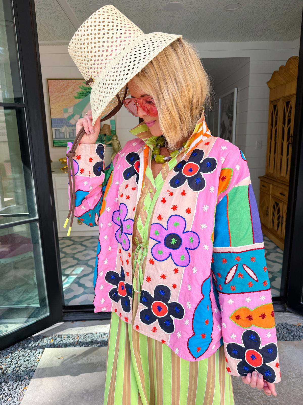 HEIDI COLORBLOCK FLORAL JACKET