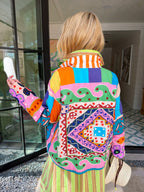HEIDI COLORBLOCK FLORAL JACKET