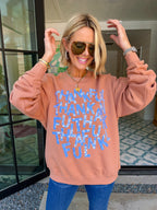 BEYOND THANKFUL BANDANA SWEATSHIRT - BROWN