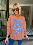 BEYOND THANKFUL BANDANA SWEATSHIRT - BROWN