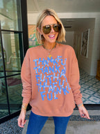 BEYOND THANKFUL BANDANA SWEATSHIRT - BROWN