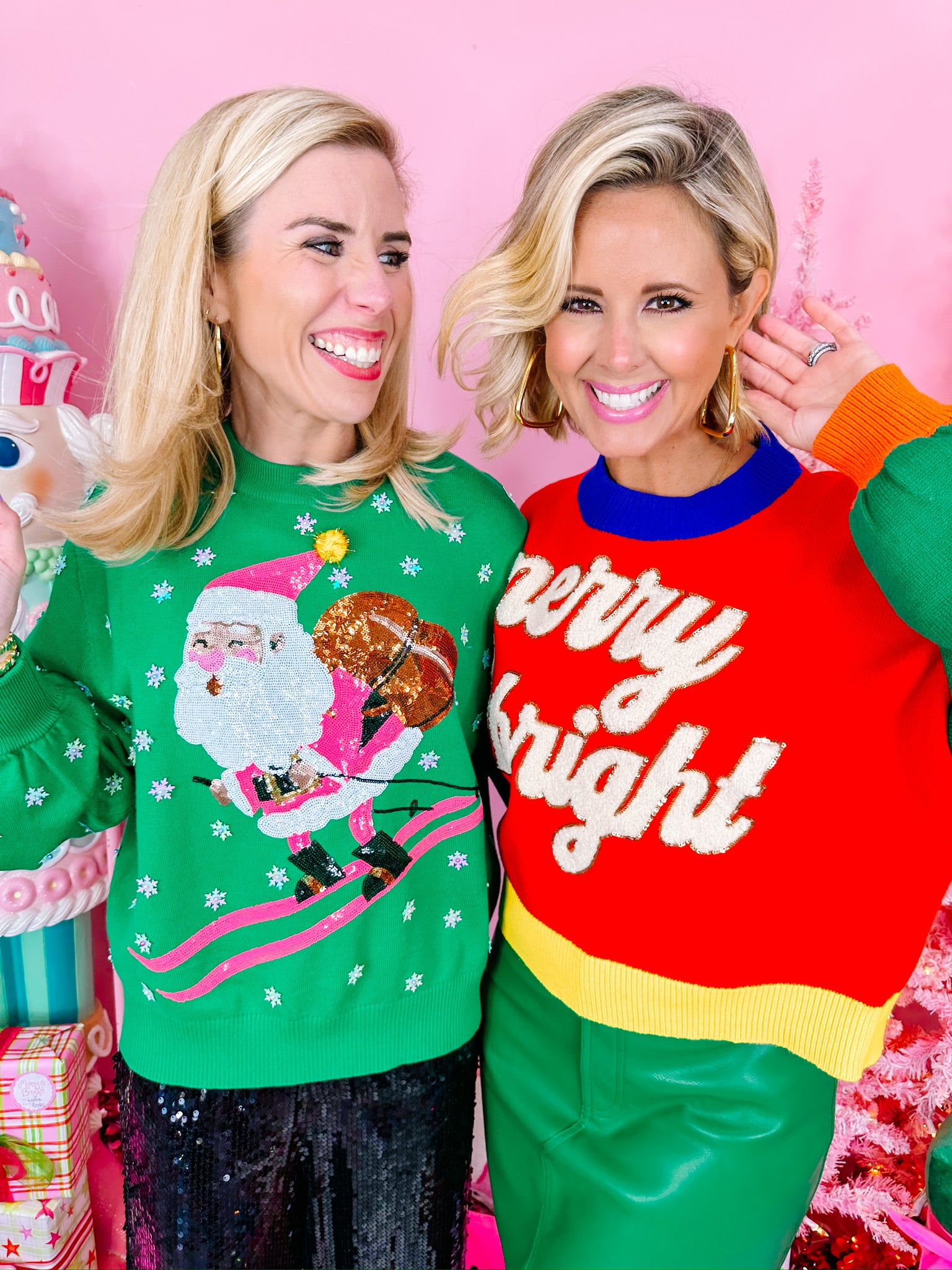 MERRY & BRIGHT COLORBLOCK SWEATER