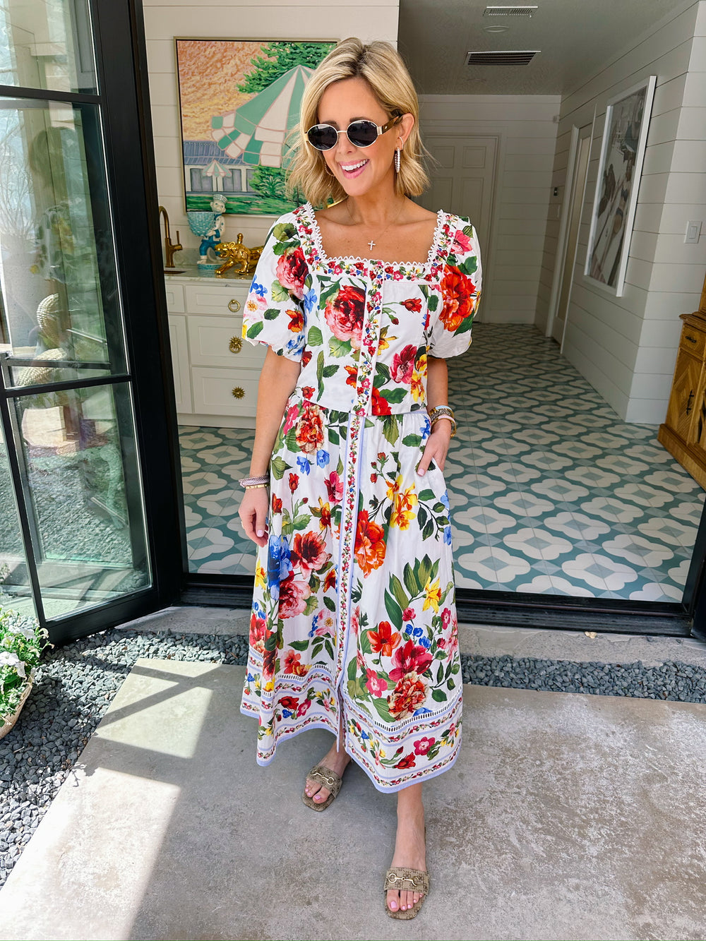 WRITTEN WITH LOVE FLORAL MIDI SKIRT SET