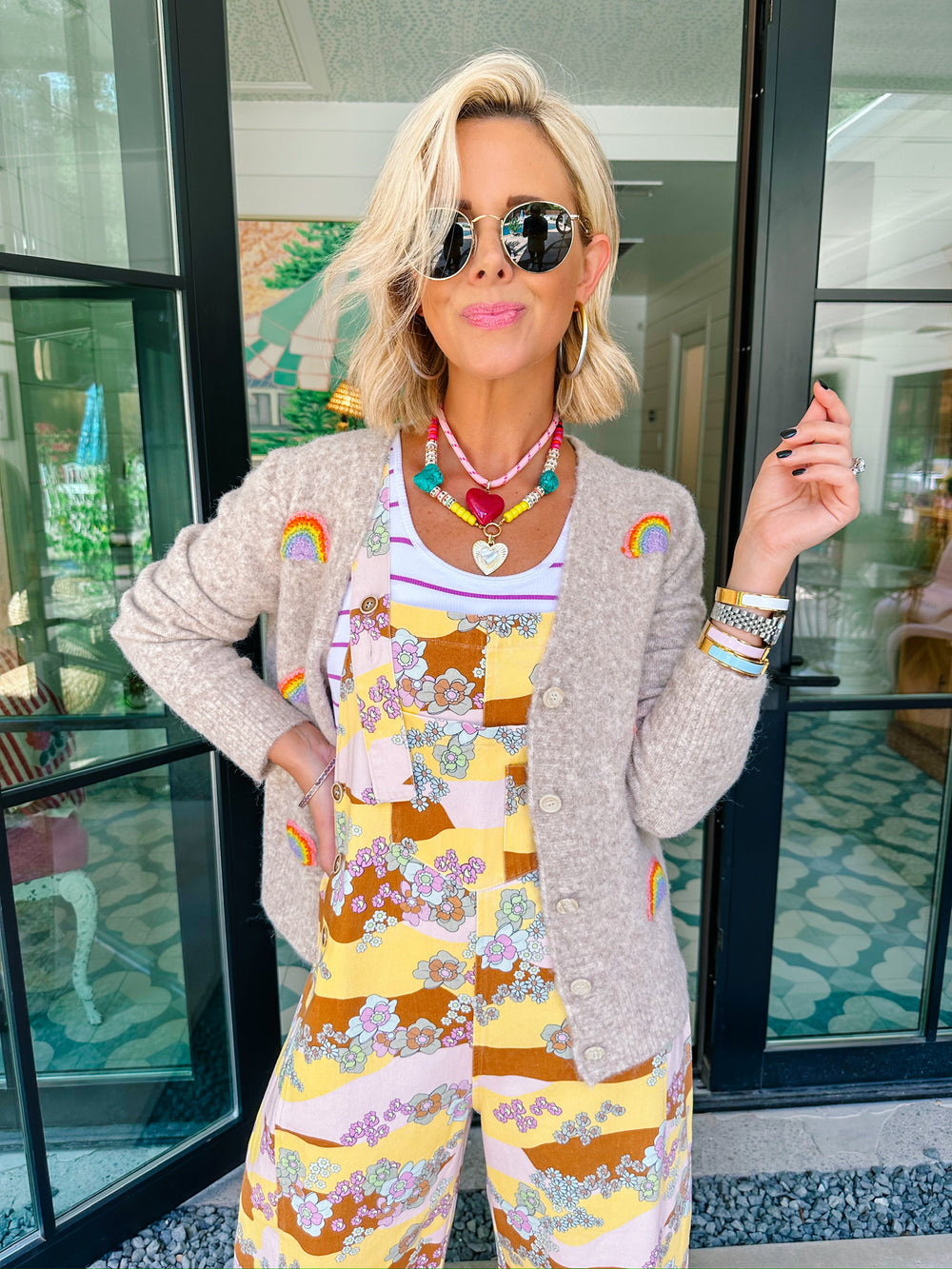 OVER THE RAINBOW CROCHET CARDIGAN - OATMEAL