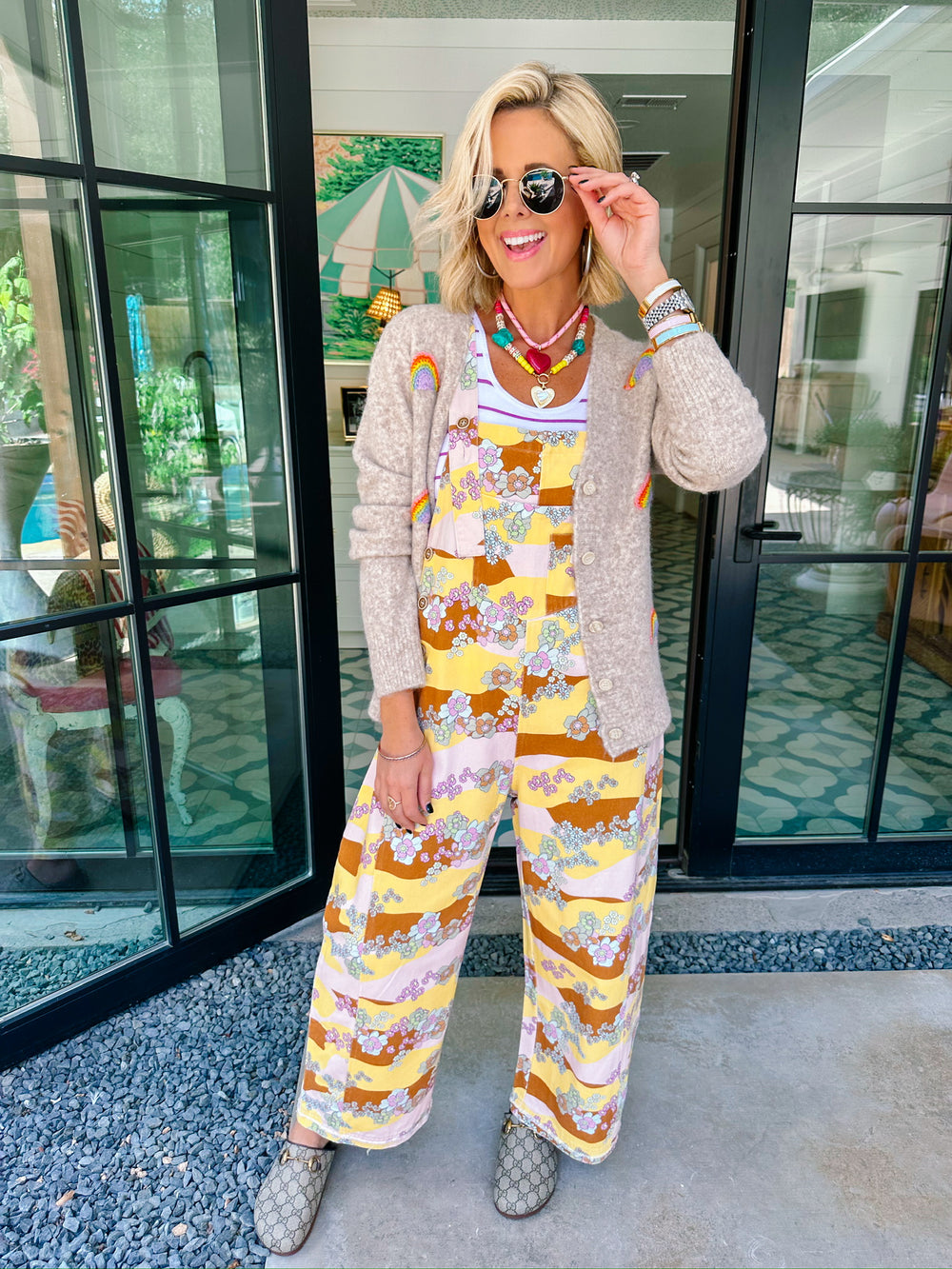 OVER THE RAINBOW CROCHET CARDIGAN - OATMEAL