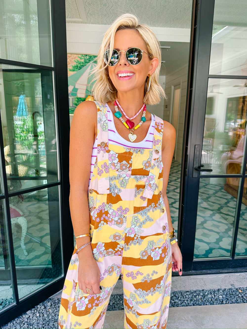 SPRINTING STRIPES TANK TOP - WHITE/DARK PLUM