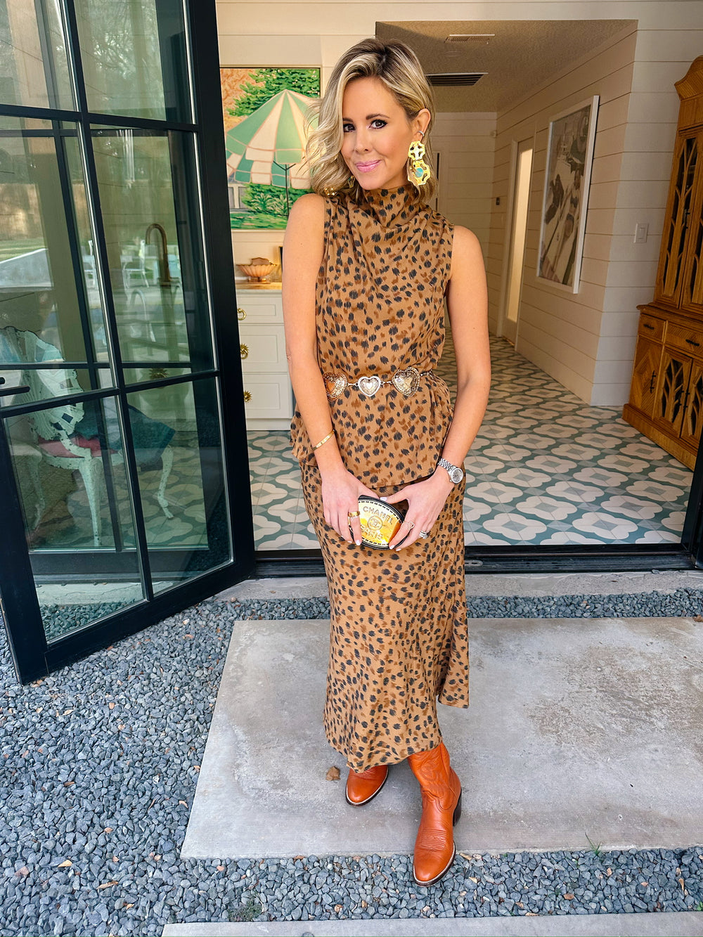 ELEGANT INSTINCTS MIDI SKIRT SET