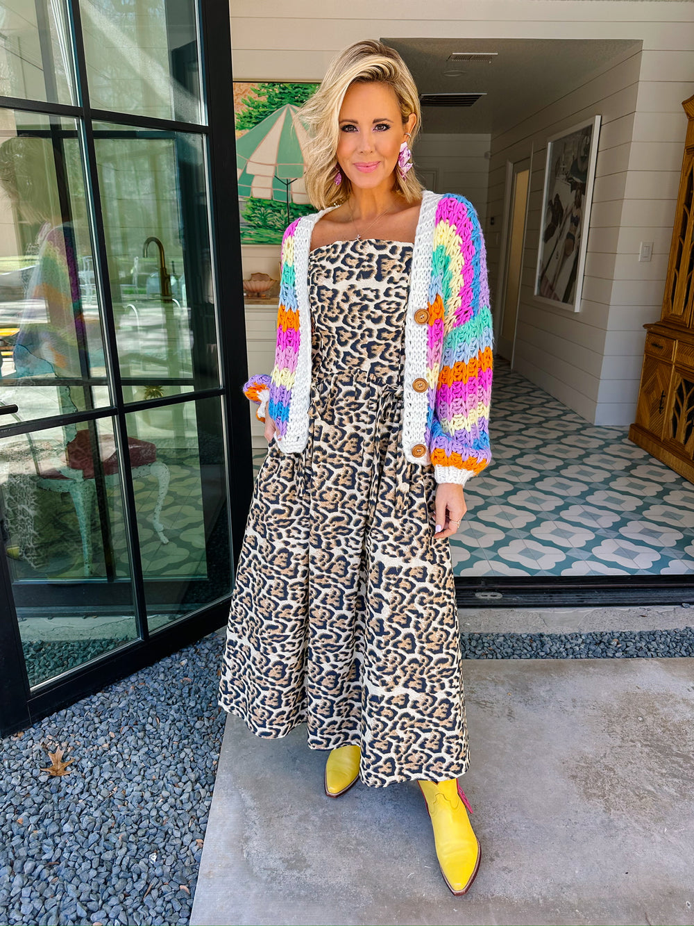 CATWALK LEOPARD MIDI DRESS