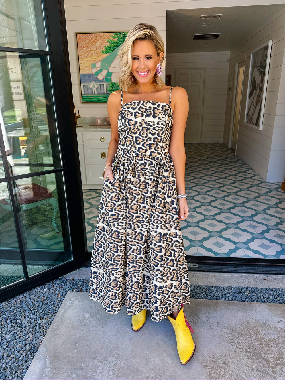 CATWALK LEOPARD MIDI DRESS