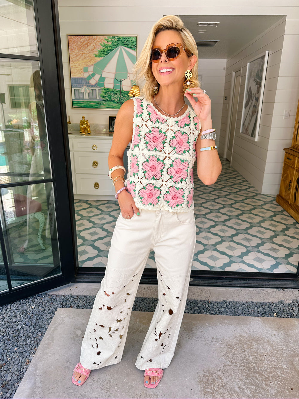 PETALS WE KEPT CROCHET TOP - IVORY