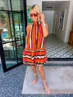 SUNSET OVER SEDONA HALTER DRESS