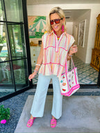 CAME TOGETHER STITCH STRIPE TOP