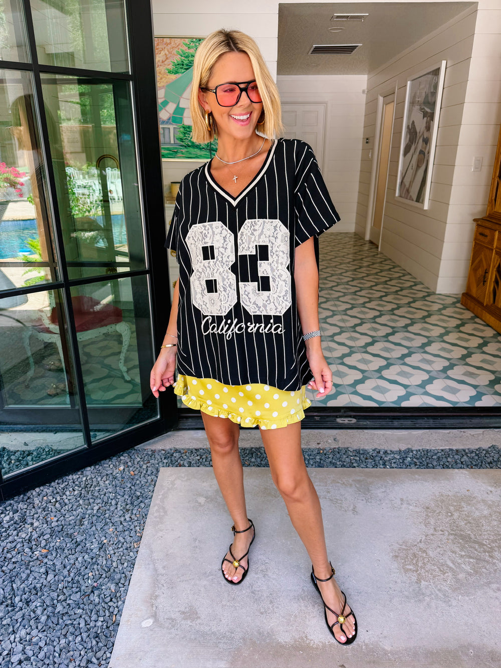 RORI RUFFLE POLKA DOT SKIRT - CHARTREUSE