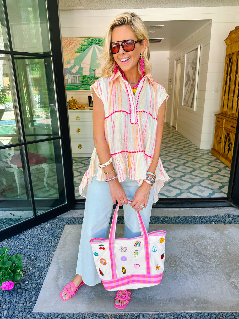 CAME TOGETHER STITCH STRIPE TOP