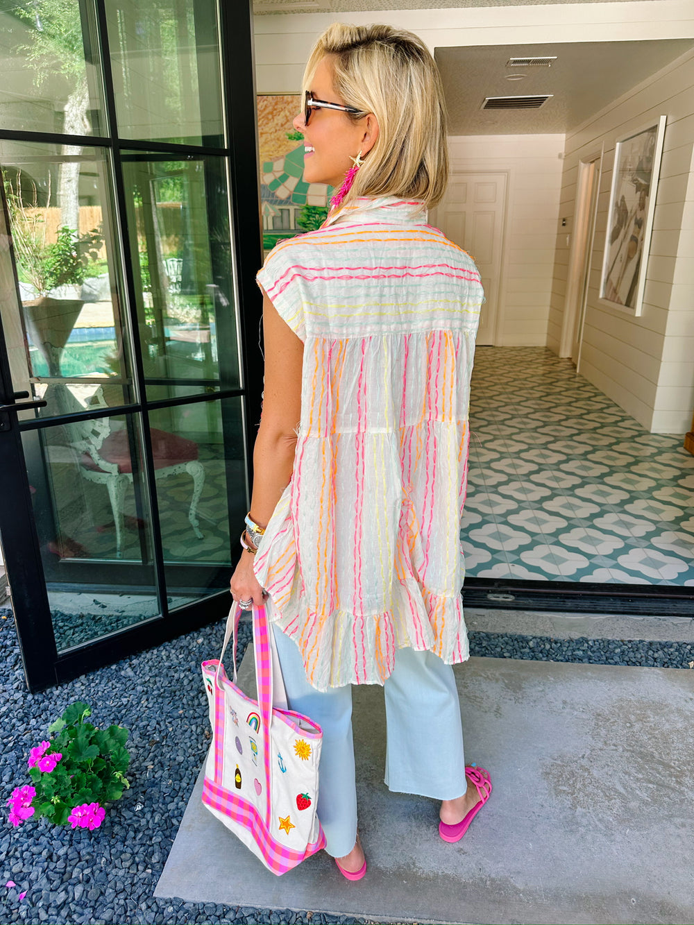 CAME TOGETHER STITCH STRIPE TOP