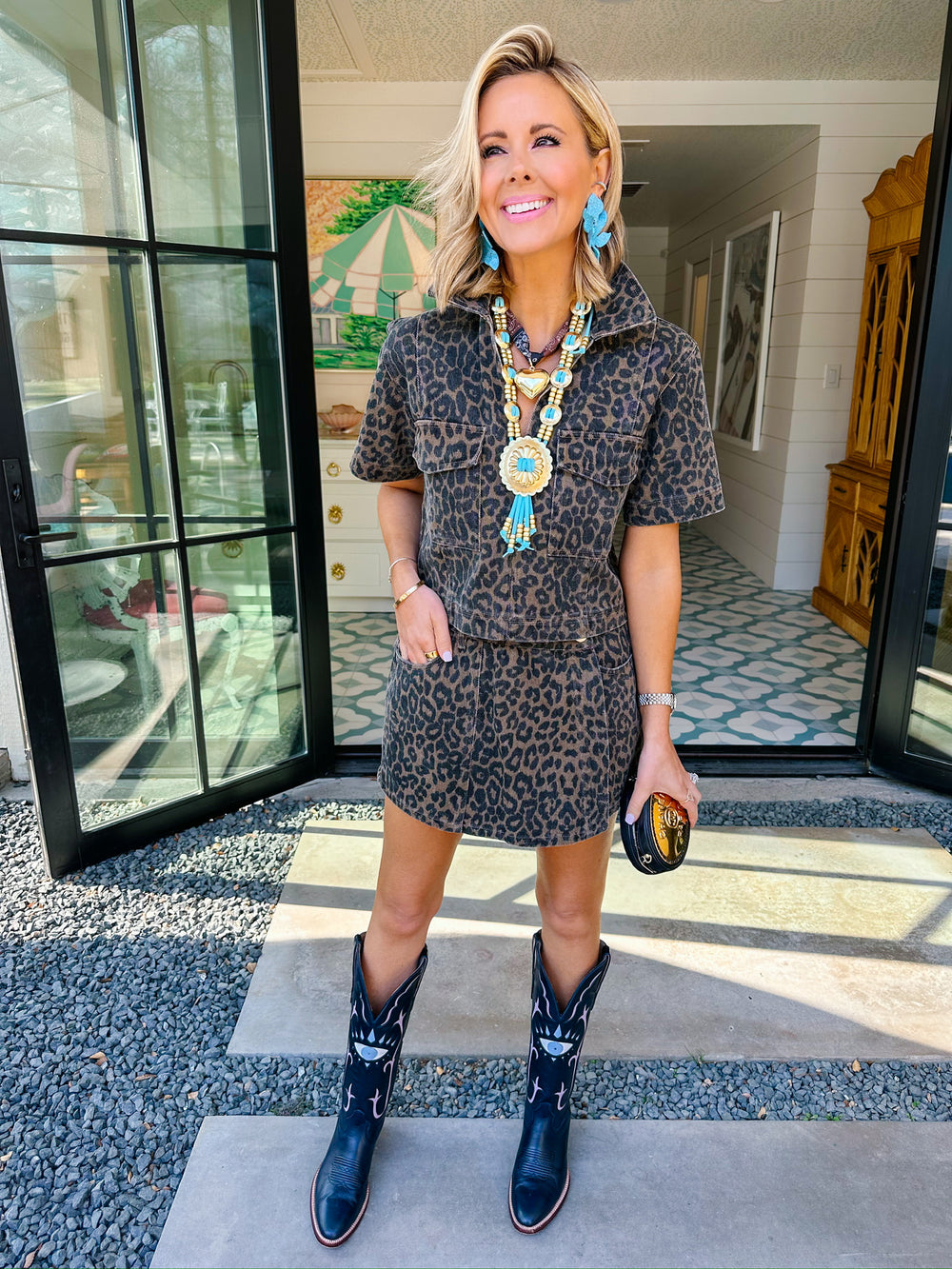 IZZY LEOPARD SKORT SET