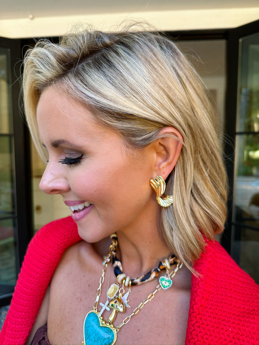 LANA LUXE LEAF EARRING - GOLD