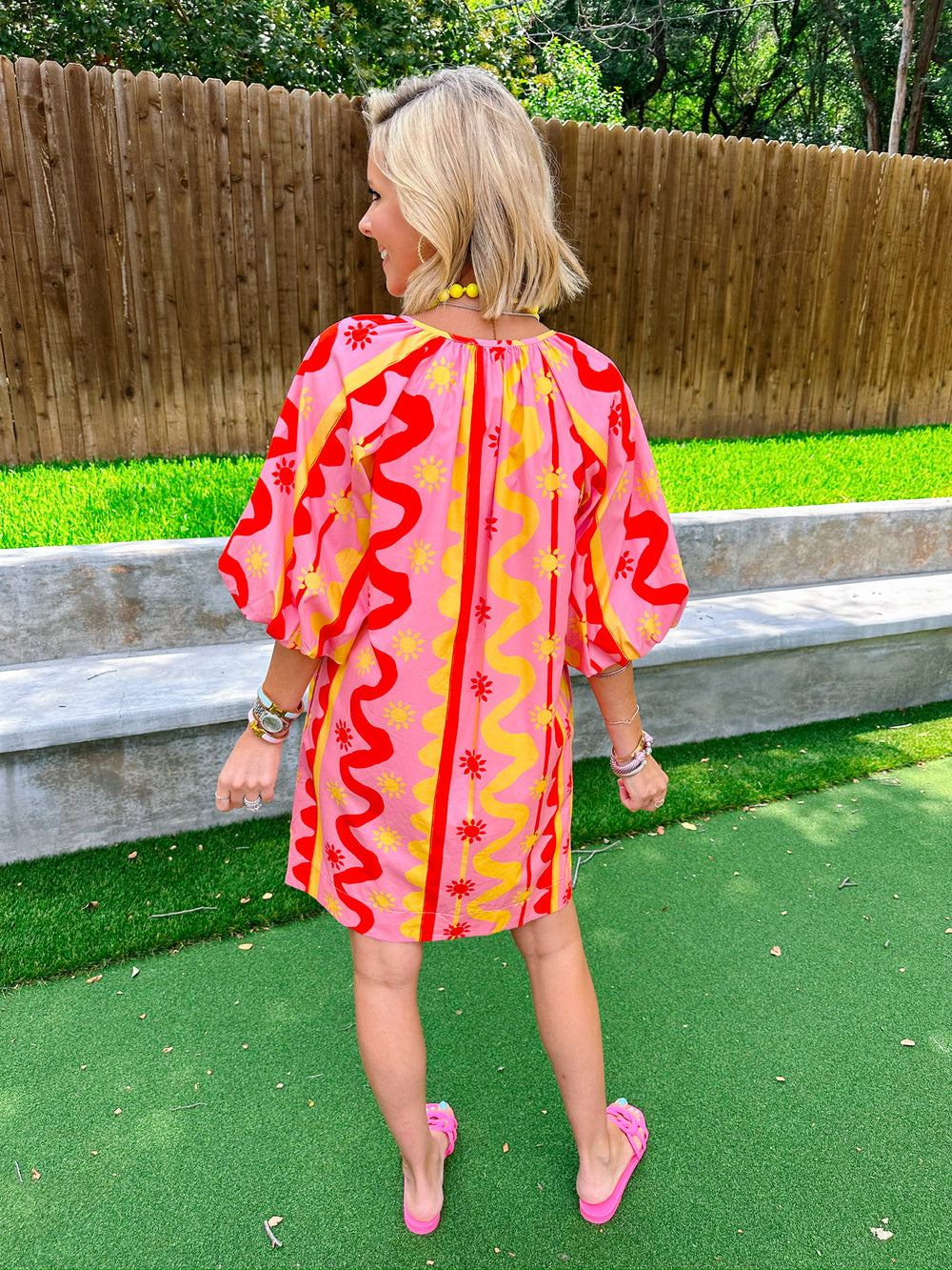 HEAT WAVE BUTTON UP SUN DRESS - PINK