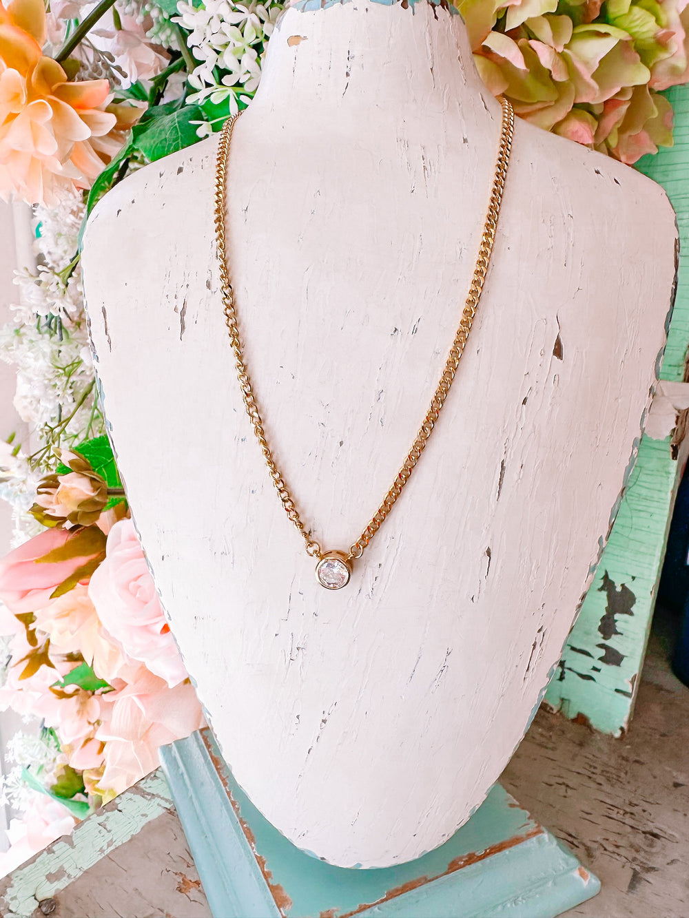 MALLORY DIAMOND BEZEL NECKLACE