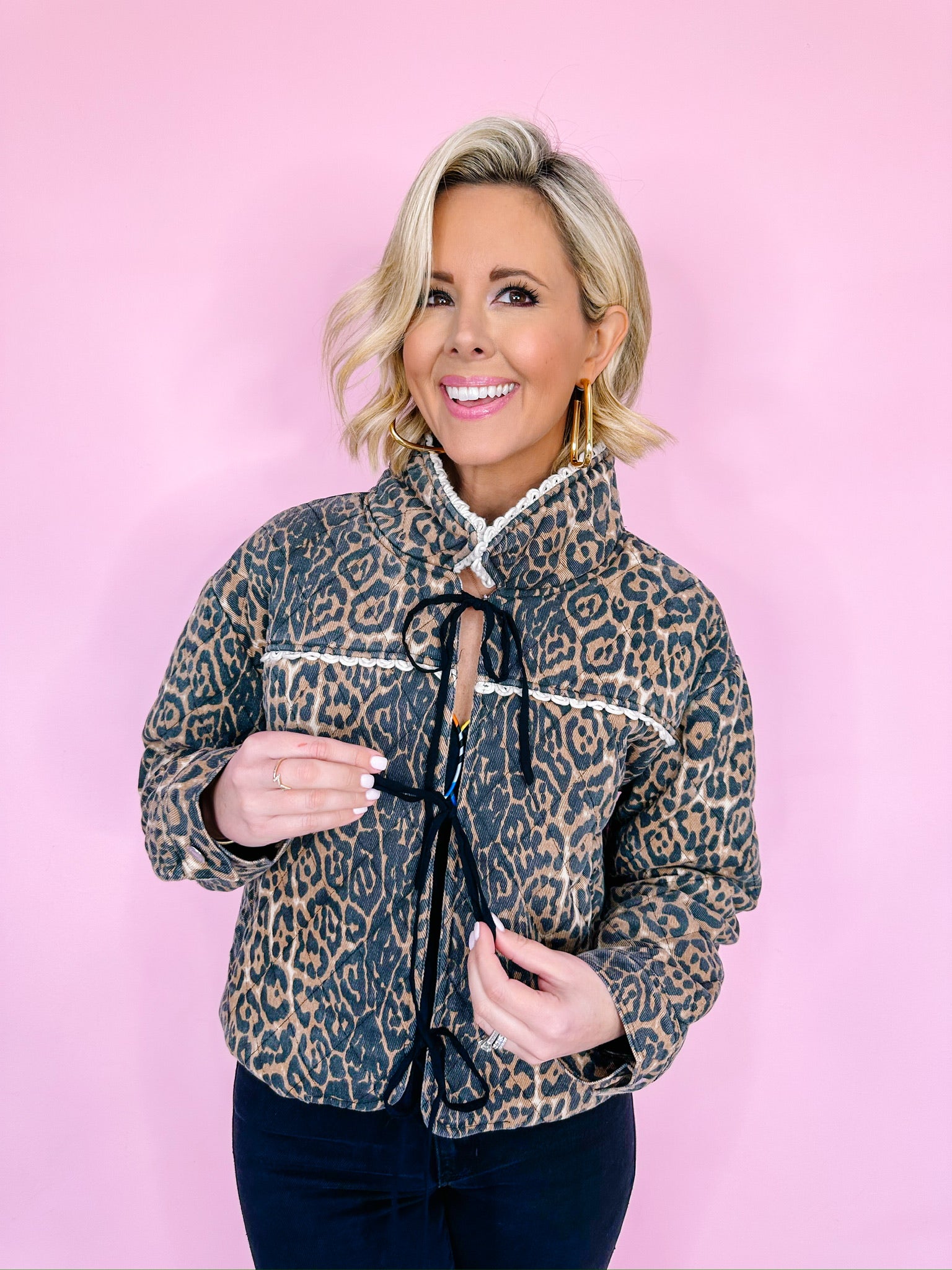 LET IT BE QUILTED LEOPARD JACKET