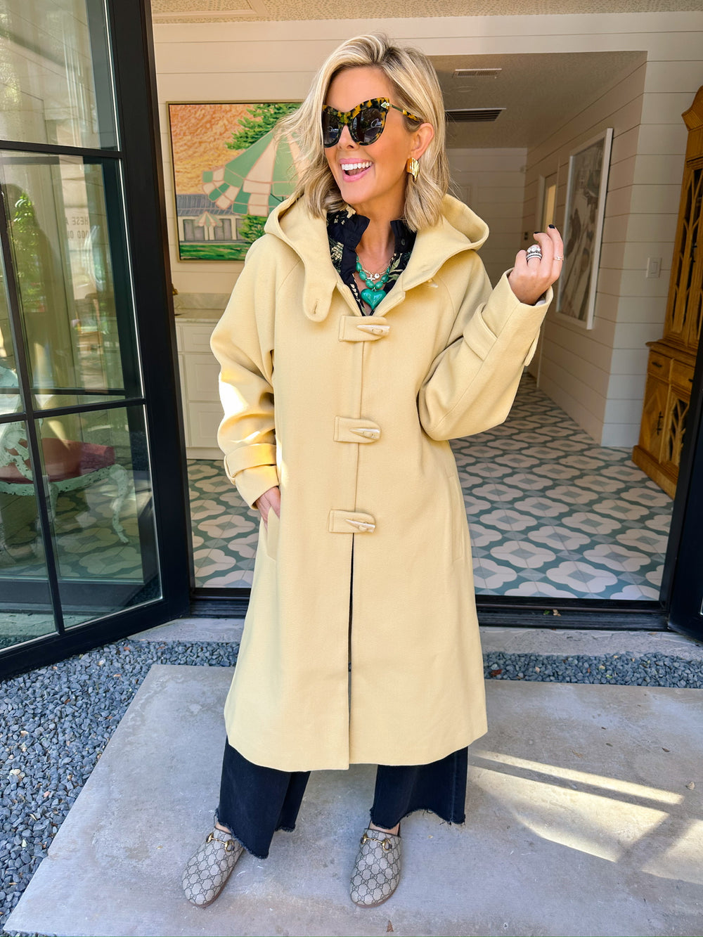 DAPHNE DUFFLE COAT - YELLOW
