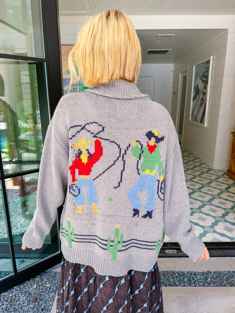LASSO YOU IN ZIP UP SWEATER CARDIGAN - GREY