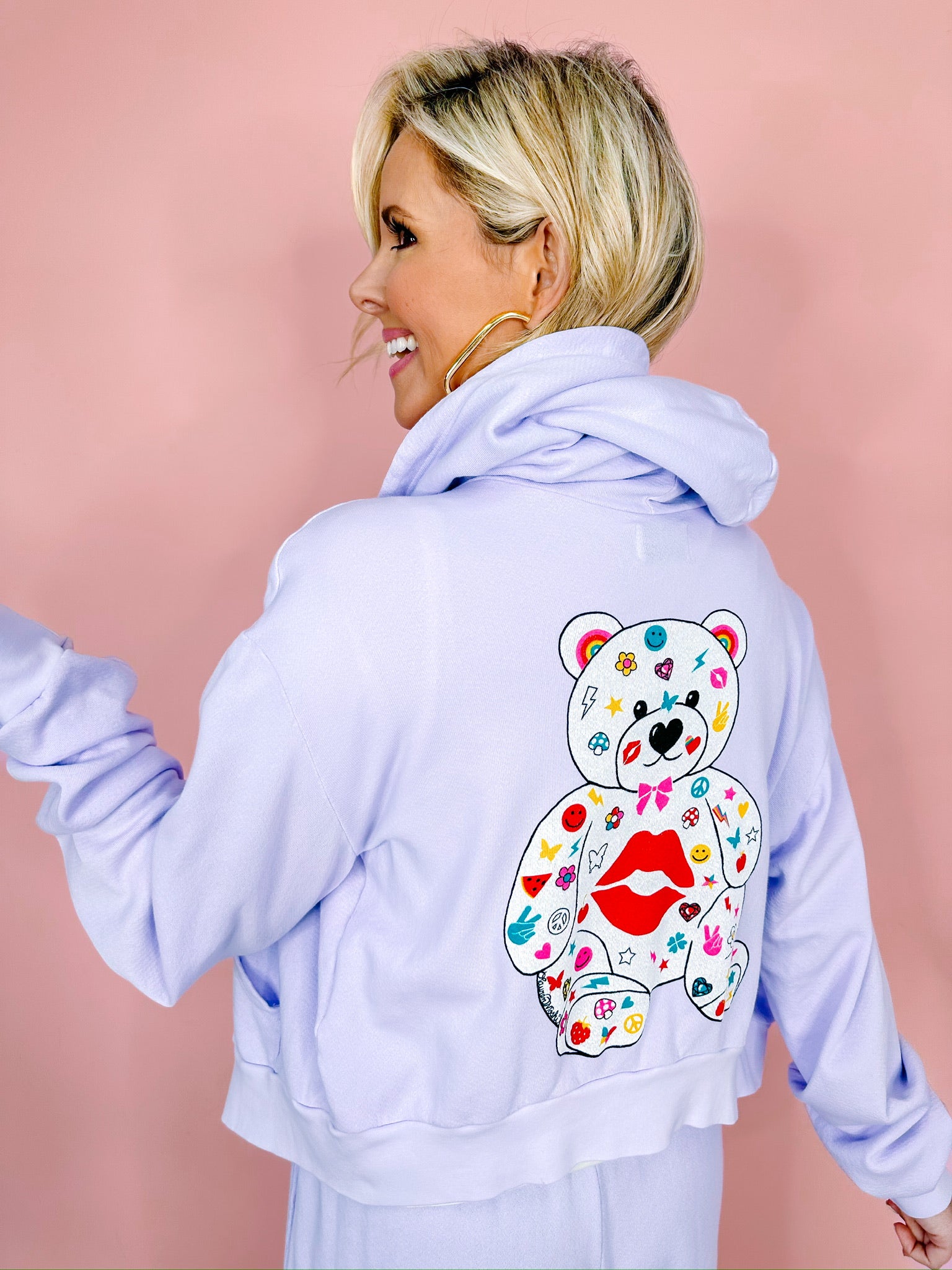 LACHELLE POP ELEMENTS BEAR JACKET - LAVENDER