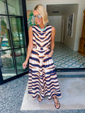 I MEAN BUSINESS TIGER BELT MIDI DRESS