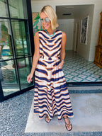 I MEAN BUSINESS TIGER BELT MIDI DRESS