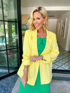 LET'S CIRCLE BACK BLAZER - YELLOW