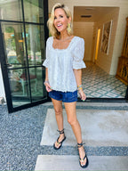 LAYLA HIGH RISE LAYERED HEM DENIM SHORTS - DARK