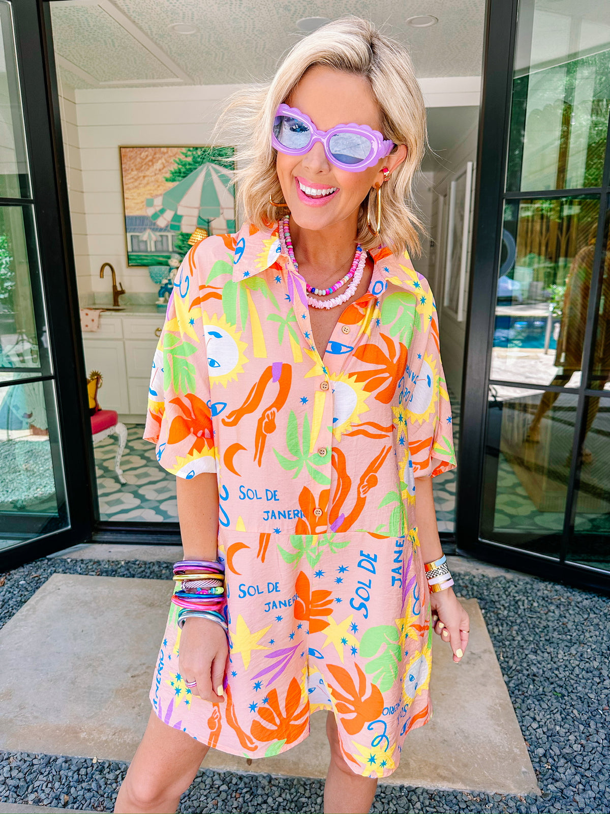 SHE'S AN ICON SCALLOP SUNGLASSES